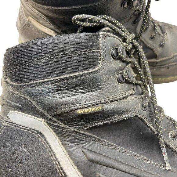 Wolverine w10484 Multishox Waterproof Steel Toe Black Work Boots Lace Up 12EW - Picture 3 of 10